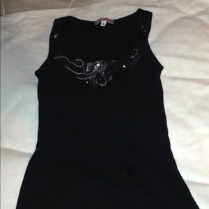 Black sequenced tank top size S
